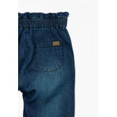 Pantaloni din denim cu elastic și o curea textilă cusută Boboli 64831 4