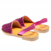 Sandale roz cu brocart, pentru fete Colors Of California 64959 2