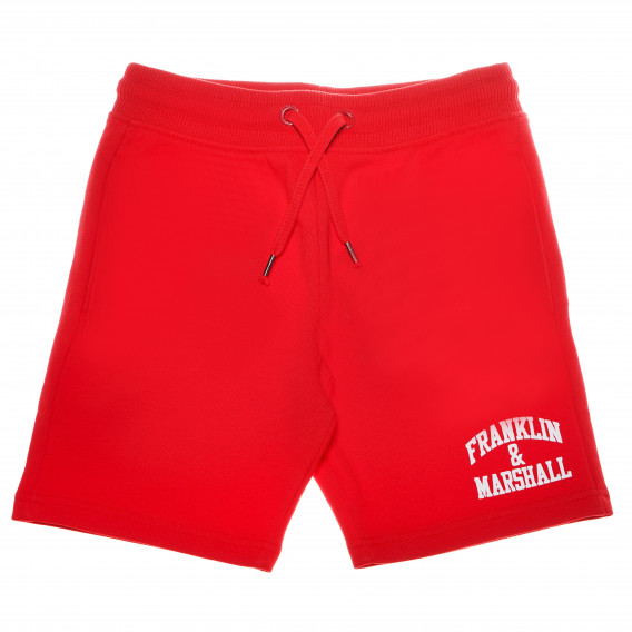 Pantaloni scurți din bumbac cu logo, pentru băieți Franklin & Marshall 64977 