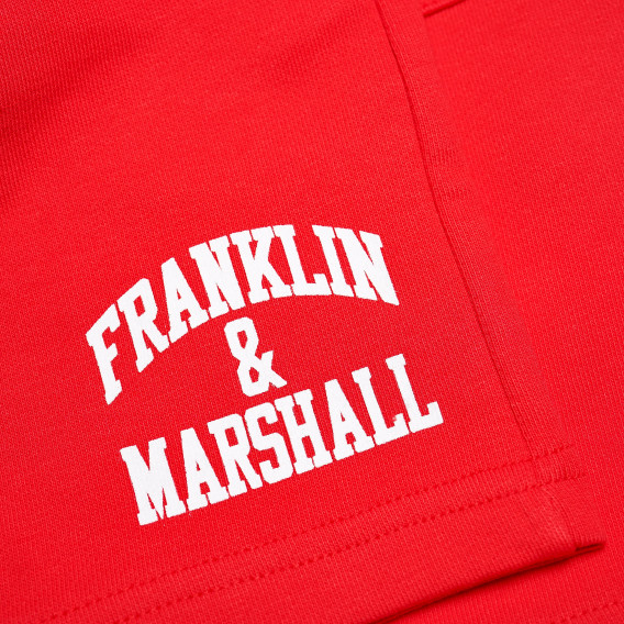 Pantaloni scurți din bumbac cu logo, pentru băieți Franklin & Marshall 64980 4
