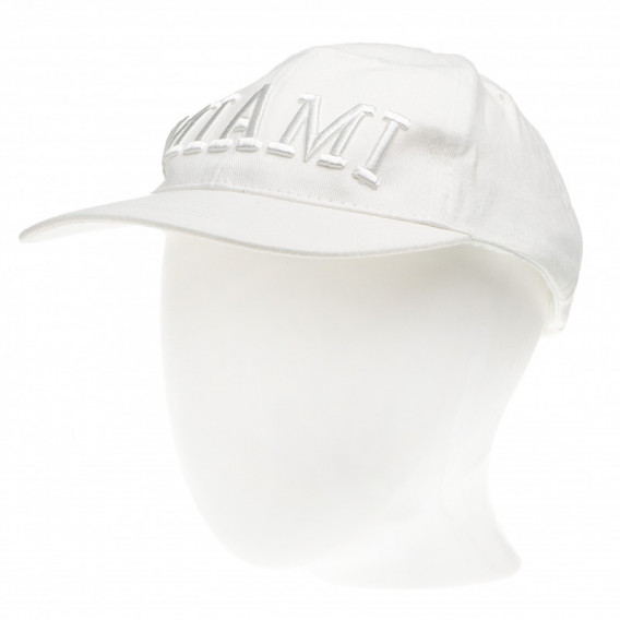 Șapcă de bumbac cu cozoroc și fermoar reglabil, alb unisex Up 2 glide 65002 