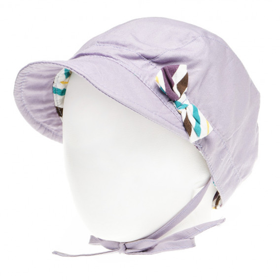 Pălărie din bumbac cu cozoroc și decorare cu panglici pentru fete Go sport 65040 