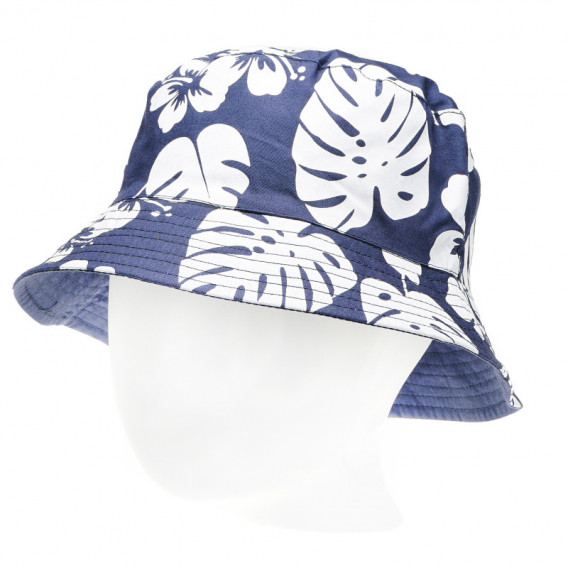 Pălărie pentru fete, albastră cu flori Wanabee 65127 