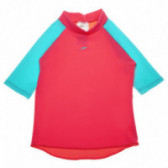 Tricou de plajă pentru fete, roz cu mâneci albastre Speedo 65203 