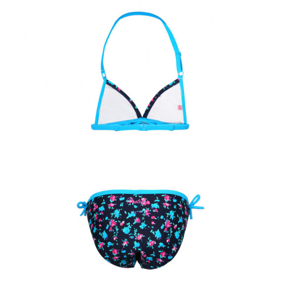 Costum de baie din două piese, cu decor în albastru și roz pentru fete PROTEST 65657 2