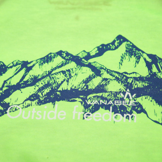Tricou cu imprimeu de munți pentru băieți Wanabee 66551 3