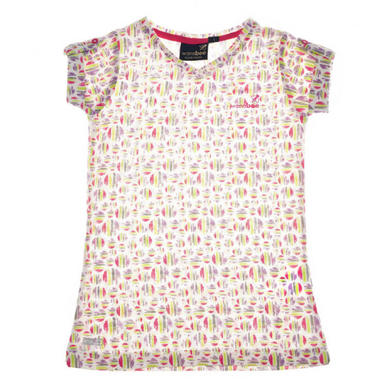 Bluză cu mâneci scurte pentru fete, multicoloră Wanabee 66726 