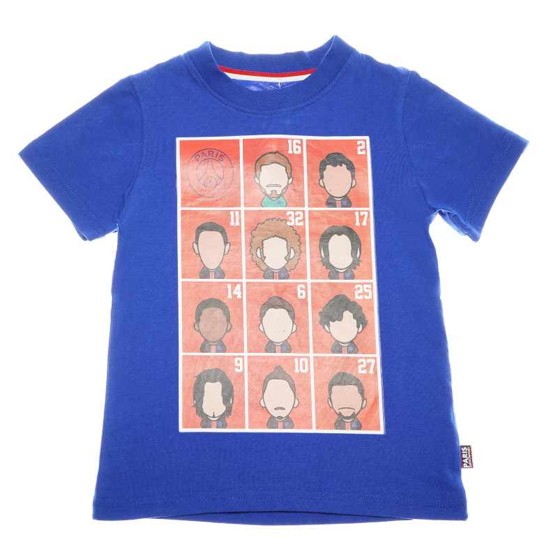 Tricou din bumbac cu imprimeu vesel PSG, pentru băieți  66795