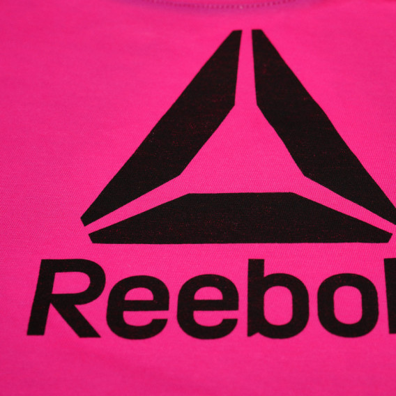 Tricou fără mâneci din bumbac pentru fete, cu imprimeu de logo Reebok 66813 3