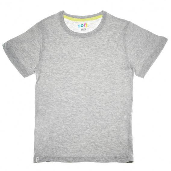 Bluză moale unisex din bumbac, de culoare gri Soft 67069 