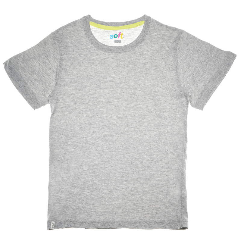Bluză moale unisex din bumbac, de culoare gri  67069