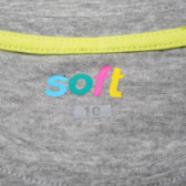 Bluză moale unisex din bumbac, de culoare gri Soft 67073 3