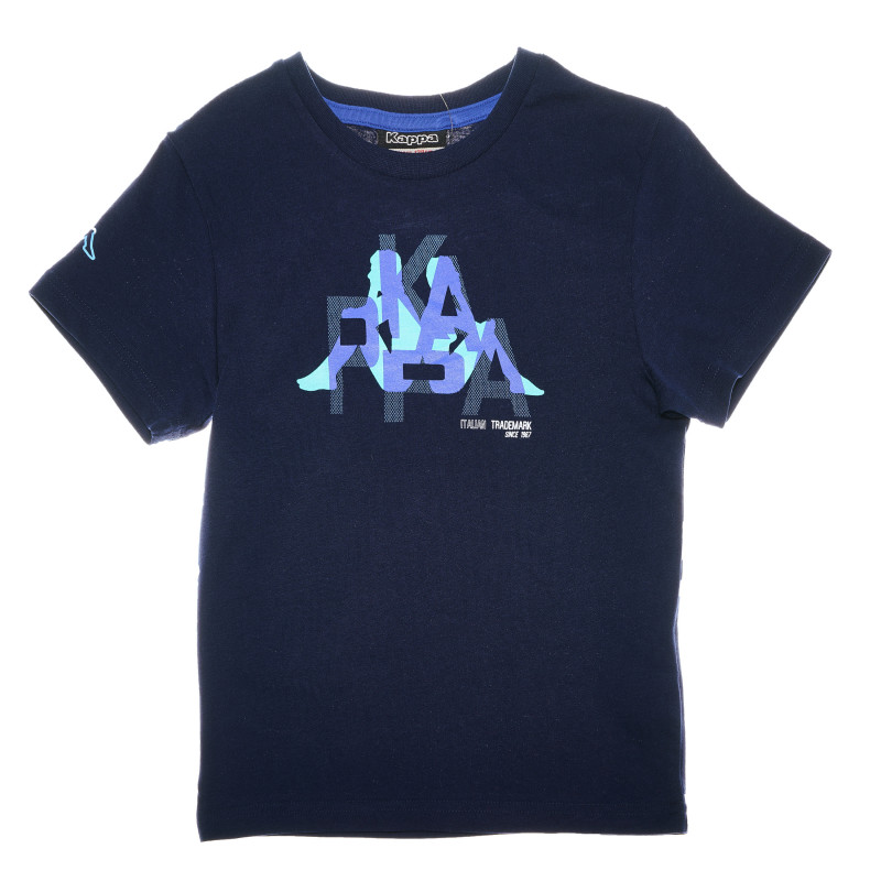 Bluză din bumbac cu logo albastru pentru băieți  67172