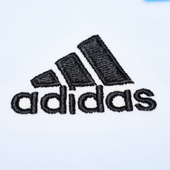 Tricou sport în dungi albastre și albe pentru băieți Adidas 67367 4