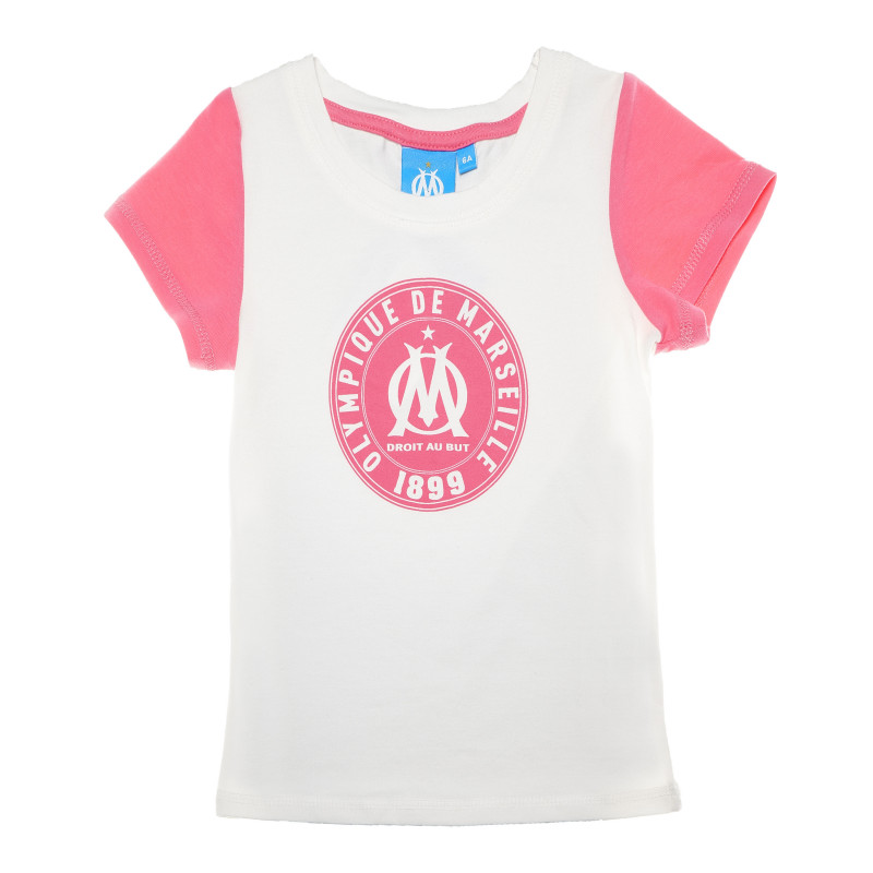 Bluză din bumbac cu mâneci scurte roz pentru fete  68011