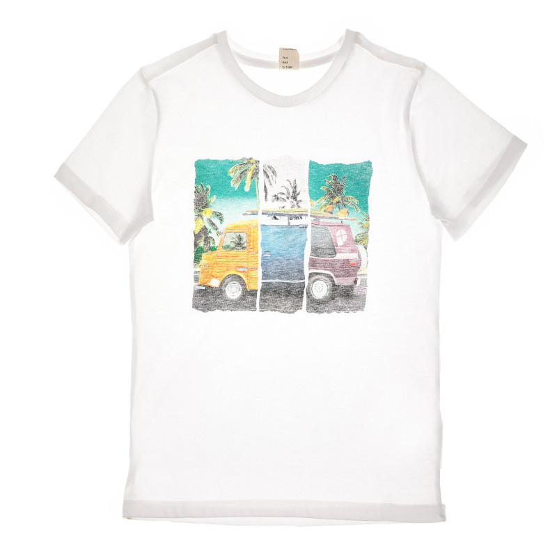 Tricou de vară pentru băieți cu imprimeu și mâneci scurte  68089