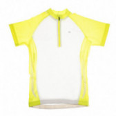 Tricou sport galben și alb pentru băieți Athlitech 68138 