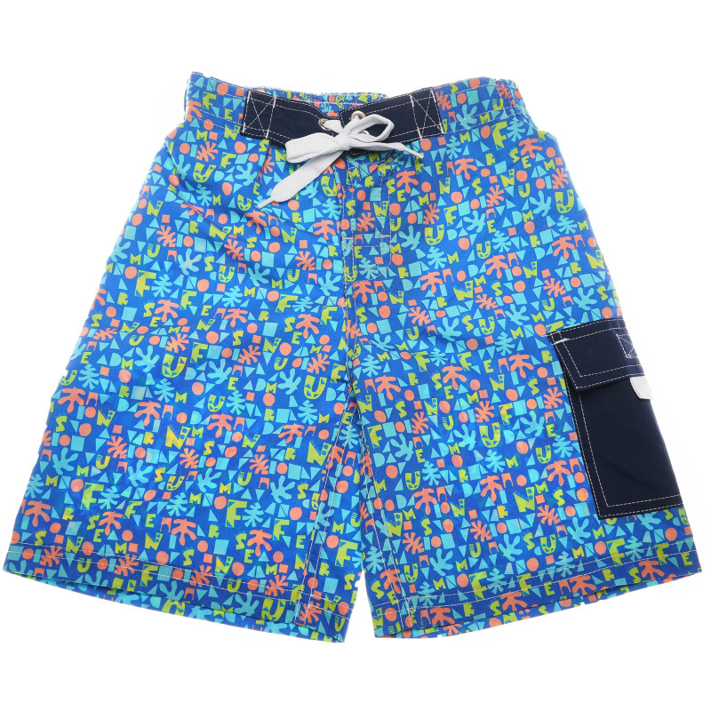 Pantaloni scurți de băieți, cu imprimeu colorat și buzunar  68259