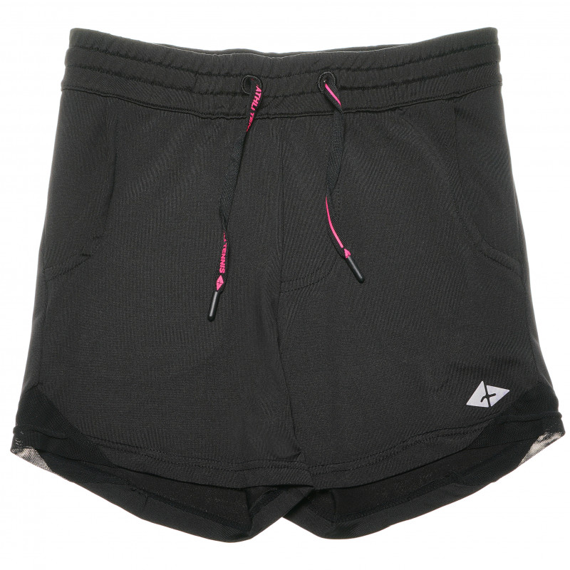Pantaloni scurți pentru fete, cu detalii roz  68463