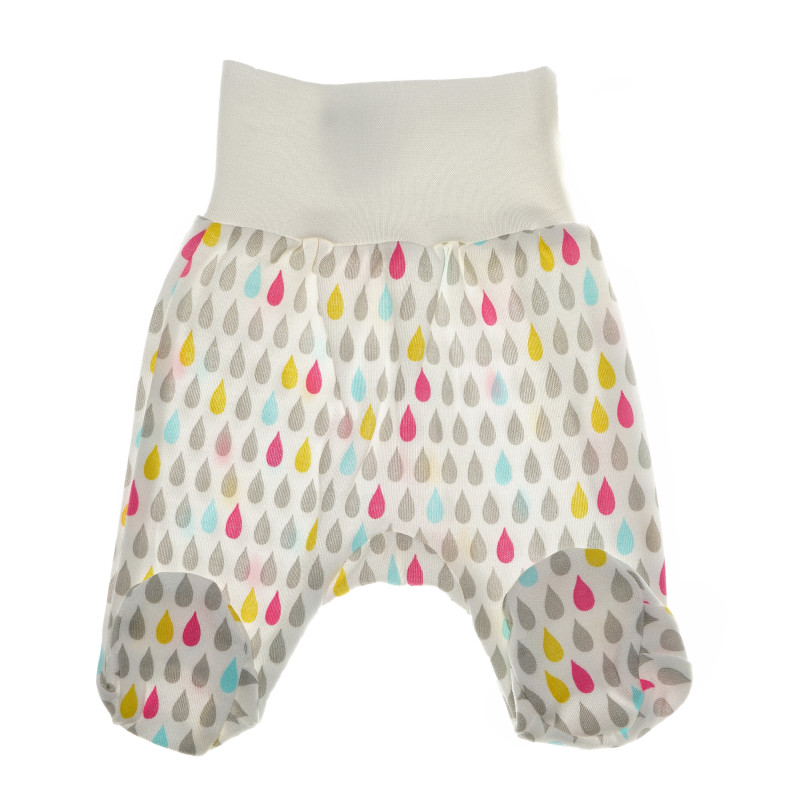 Pantaloni din bumbac organic cu imprimeu colorat, pentru fete  68780