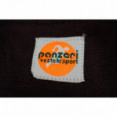 Pantaloni sport din bumbac cu logo-ul mărcii de culoare maro pentru băieți Panzeri 68890 4