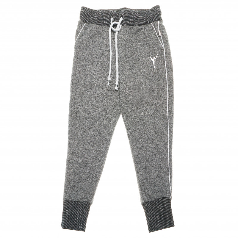 Pantaloni sport lungi, de culoare gri deschis pentru fete  69091