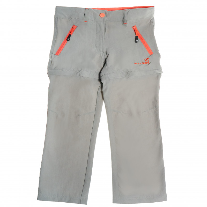 Pantaloni sport unisex lungi cu fermoare portocalii  69264