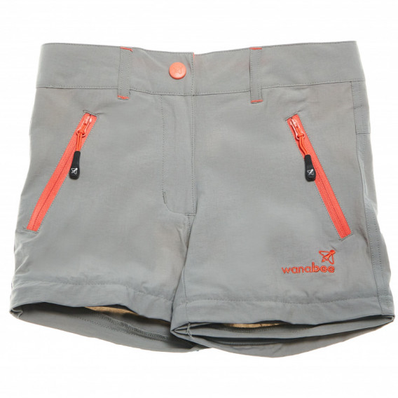 Pantaloni sport unisex lungi cu fermoare portocalii Wanabee 69267 3