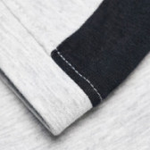 Pantaloni sport lungi din bumbac cu dungi de culoare neagră pe părțile laterale pentru fete Soft 69364 4