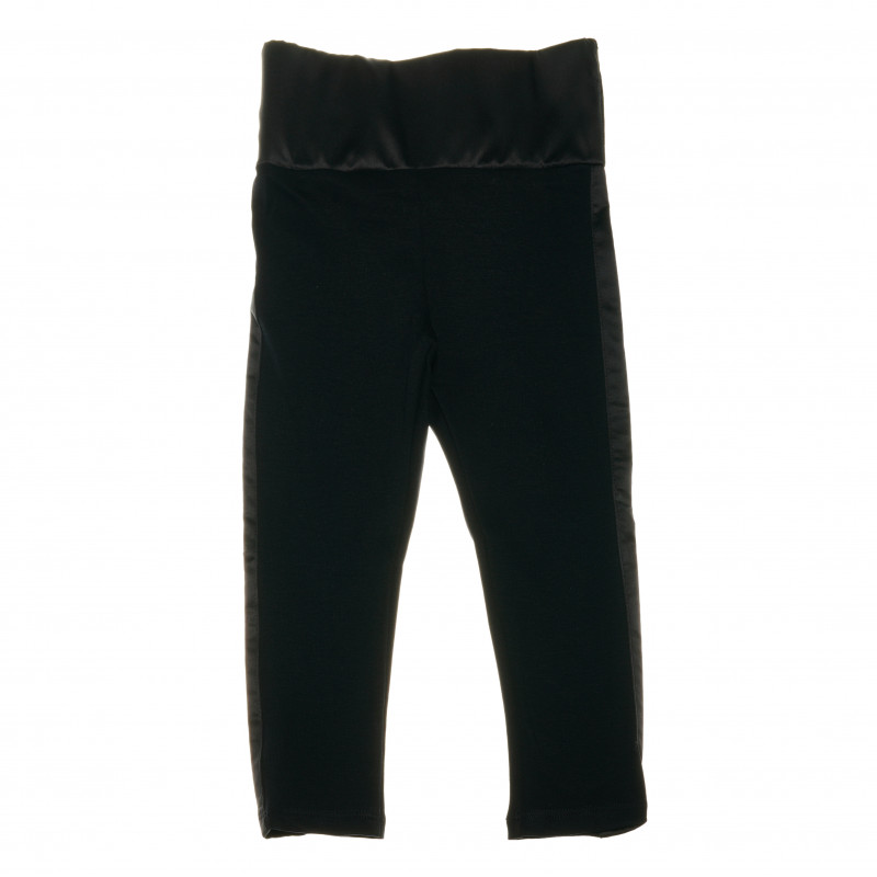 Pantaloni de culoare neagră cu panglică de mătase pentru băieți  69447