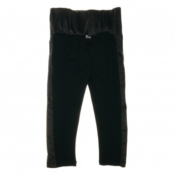 Pantaloni de culoare neagră cu panglică de mătase pentru băieți The Tiny Universe 69448 2