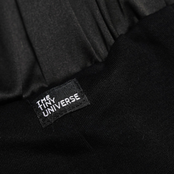 Pantaloni de culoare neagră cu panglică de mătase pentru băieți The Tiny Universe 69449 3