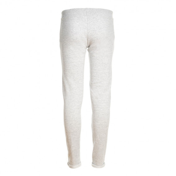 Pantaloni sport lungi pentru fete, albi Soft 69649 2