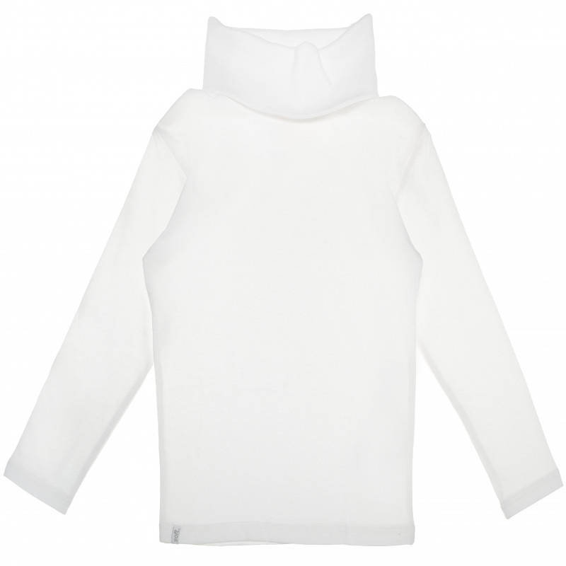 Bluză albă din bumbac moale cu mâneci lungi pentru băieți  69860
