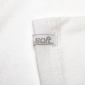 Bluză albă din bumbac moale cu mâneci lungi pentru băieți Soft 69862 3