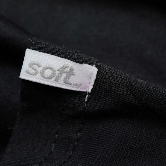 Bluză neagră din bumbac moale cu mâneci lungi pentru băieți Soft 69866 3
