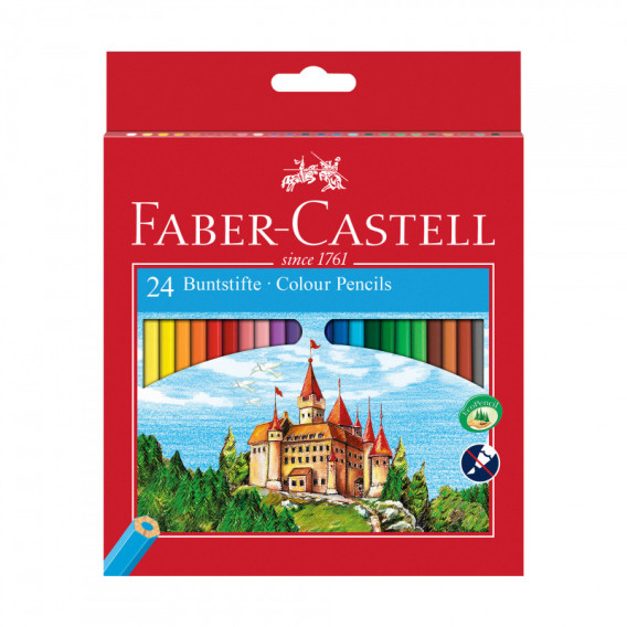 Creioane, 24 culori Faber Castell 70380 