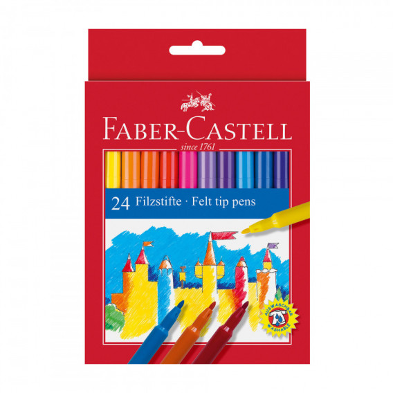 Carioci, 24 de culori  Faber Castell 70398 