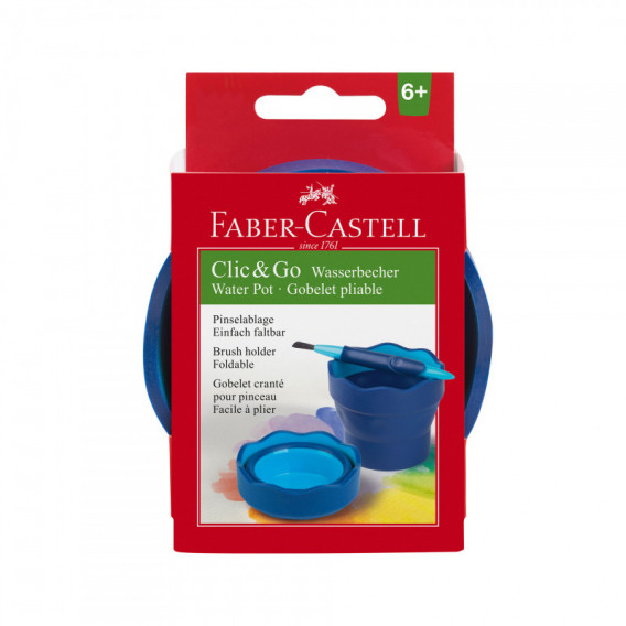 Pahar de desen pliabil, albastru Faber Castell 70440 3