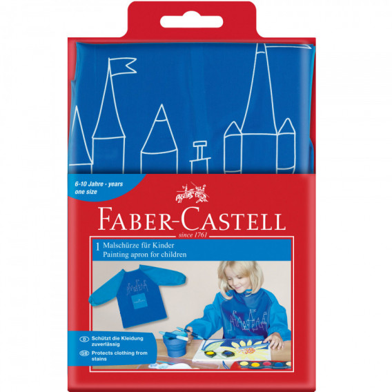 Șorț albastru pentru artiștii mici Faber Castell 70449 2