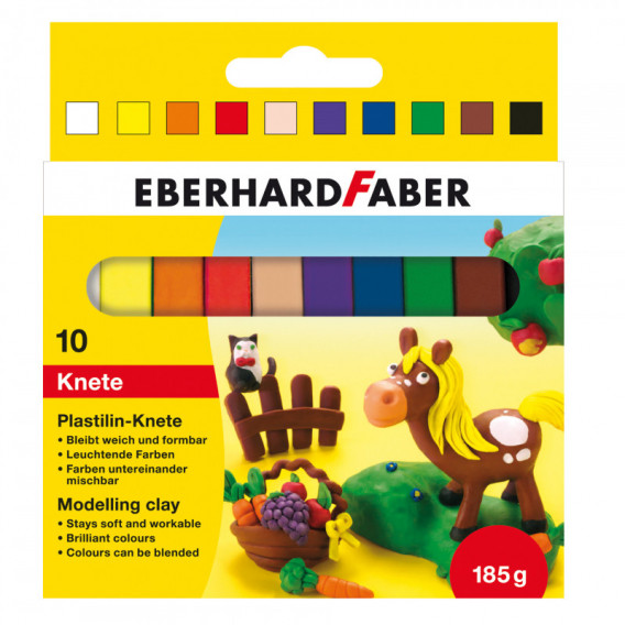 Plastilină 10 culori Eberhard Faber 70459 
