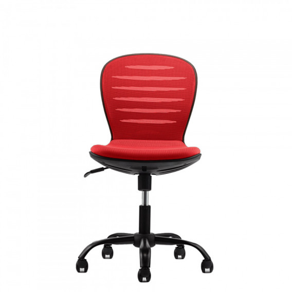 Scaun copii negru flexibil - scaun roșu / spătar roșu Real Feel Good 71447 