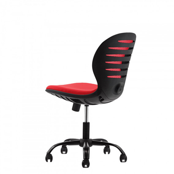 Scaun copii negru flexibil - scaun roșu / spătar roșu Real Feel Good 71450 4