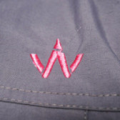 Geacă gri pentru fete, cu logo-ul mărcii de culoare roz Wanabee 71554 4