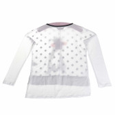 Bluză cu mânecă lungă cu brocart argintiu pentru fete OVS 7216 1