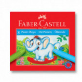 PASTELI ULEI, 8 CULORI Faber Castell 72496 