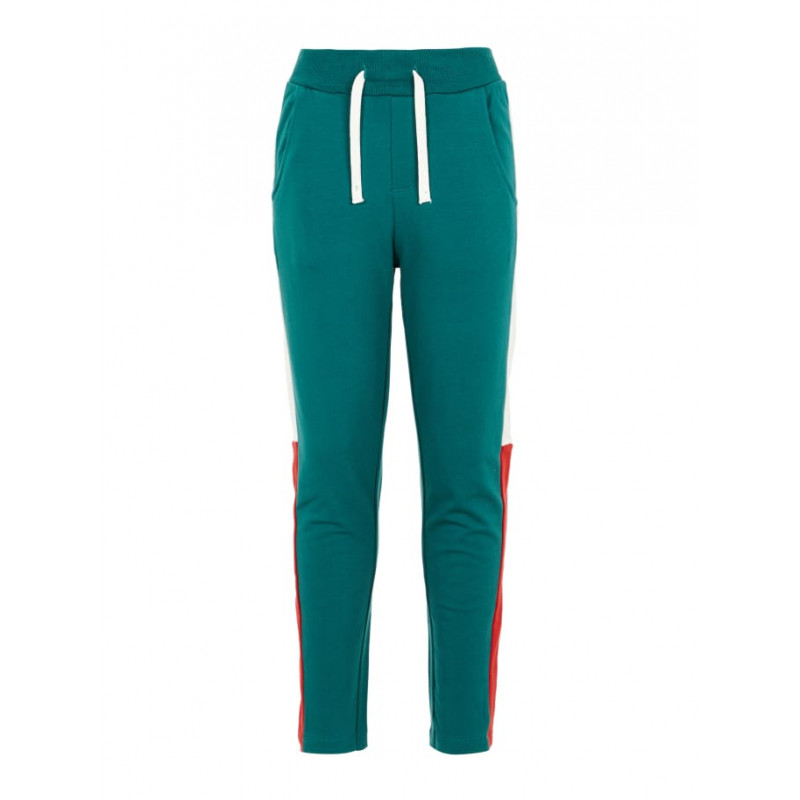 Pantaloni sport unisex din bumbac, de culoare verde  72706
