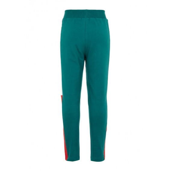 Pantaloni sport unisex din bumbac, de culoare verde Name it 72707 2