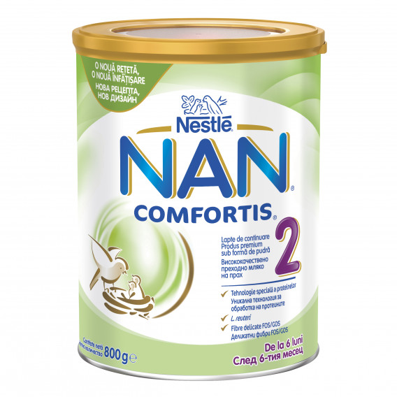 Laptele matern pentru sugari NAN Comfortis 2 LR Tin, 6+ luni, cutie 800 g. Nestle 72912 
