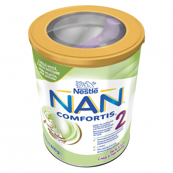 Laptele matern pentru sugari NAN Comfortis 2 LR Tin, 6+ luni, cutie 800 g. Nestle 72915 4